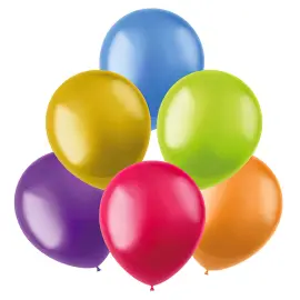Latexballonger F&auml;rg Mix Metallic Pop