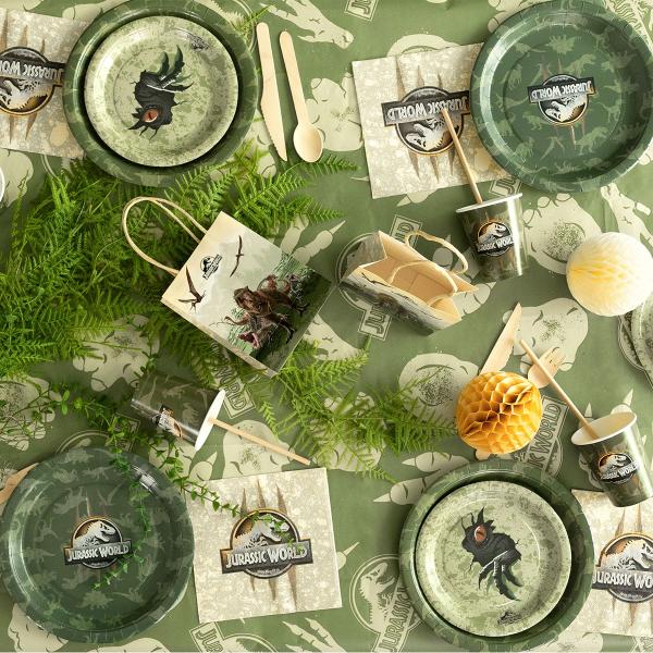 Jurassic World Pappersassietter 18 cm 6-pack
