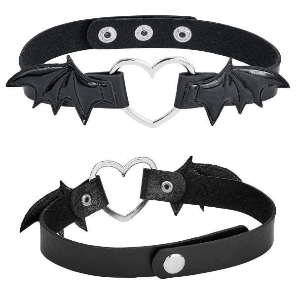 Choker Hjärta & Fladdermusvingar Svart