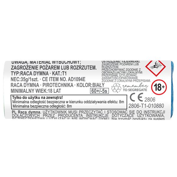 Rökbomb Vit 11,5 cm 5-pack