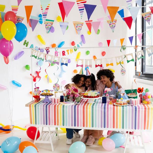 Virvateller Färgglada 60 cm 4-pack