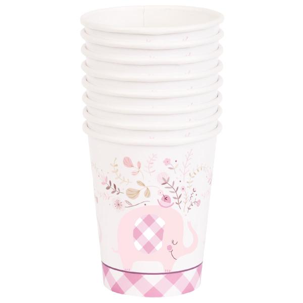 Pappersmuggar Rosa Elefant 27 cl 8-pack