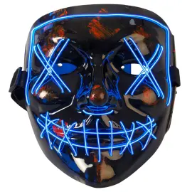Skr&auml;ckmask med LED Svart/Bl&aring;