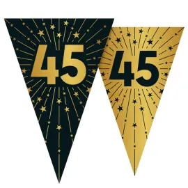 Vimpelgirlang med Stj&auml;rnor & Siffran 45