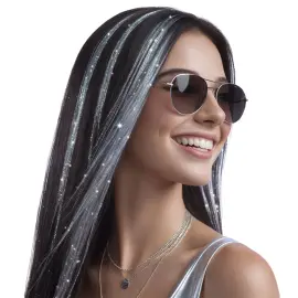 H&aring;rslingor Glitter Silver