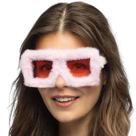 Partyglas&ouml;gon Fluffig Ljusrosa