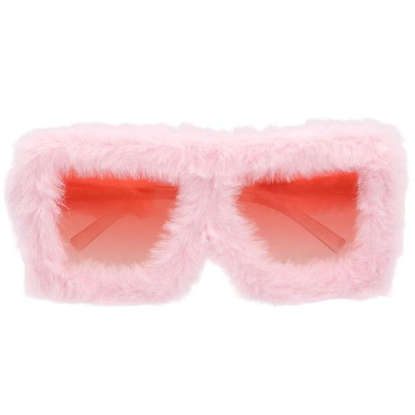 Partyglasögon Fluffig Ljusrosa