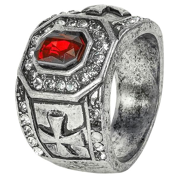 Gotisk Ring med Strass & Sten