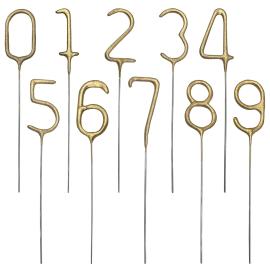 Tomtebloss Siffra Guld 15 cm