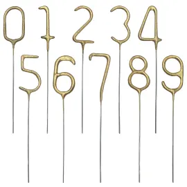 Tomtebloss Siffra Guld 15 cm