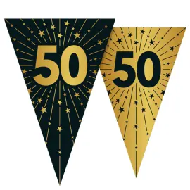Vimpelgirlang med Stjärnor & Siffran 50