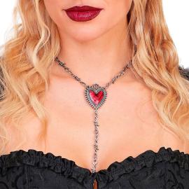 Halsband med Hj&auml;rta & Taggtr&aring;d