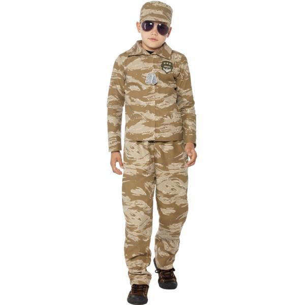 Desert Soldat Maskeraddräkt Barn