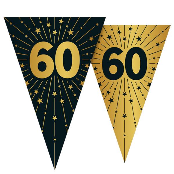 Vimpelgirlang med Stjärnor & Siffran 60