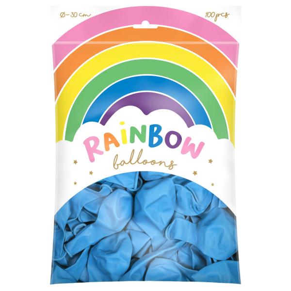 Rainbow Latexballonger Ljusblå 100-pack