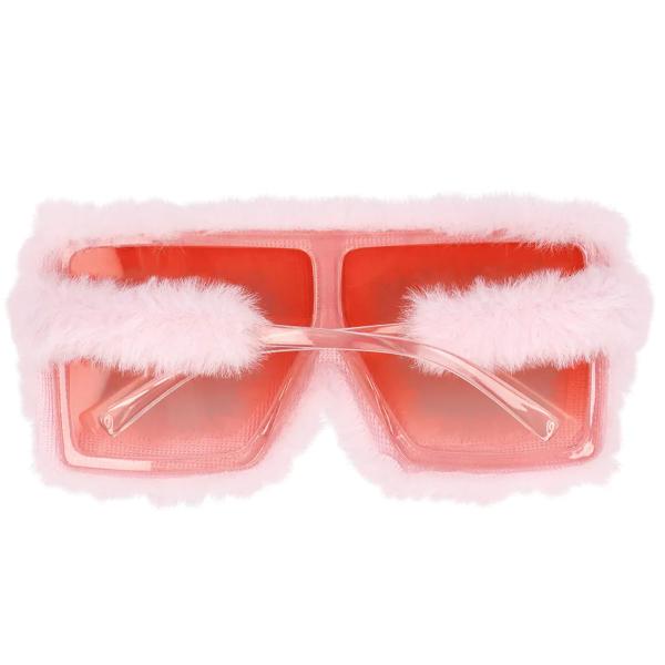 Partyglasögon Fluffig Ljusrosa