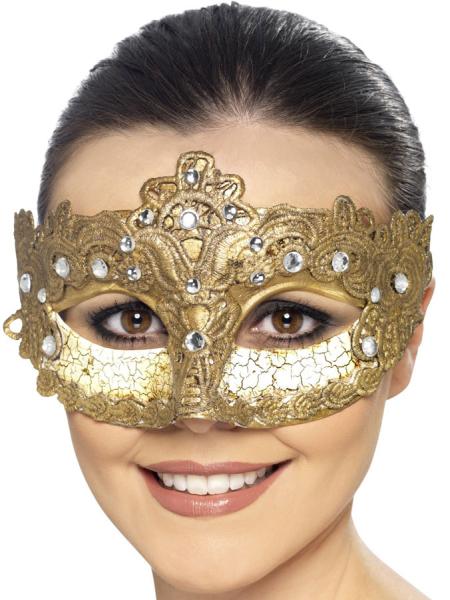 Gyllene Venetiansk Mask Colombina