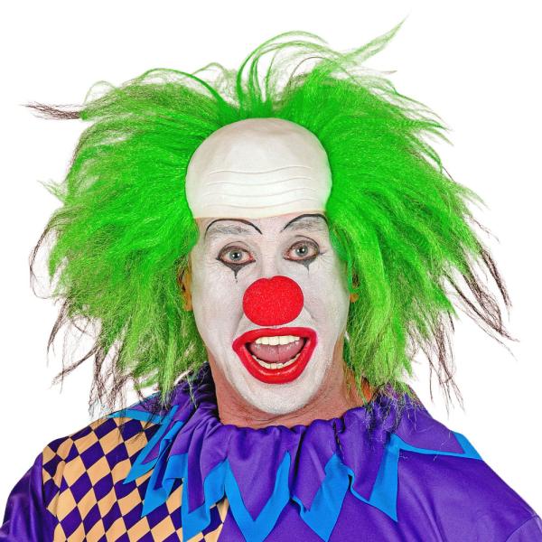 Clownperuk med Flint Grön