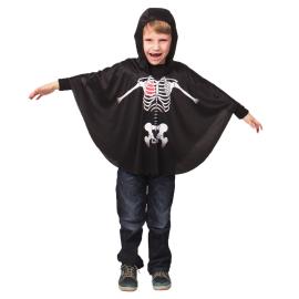 Skelett Poncho Barn Svart 5-9 &aring;r