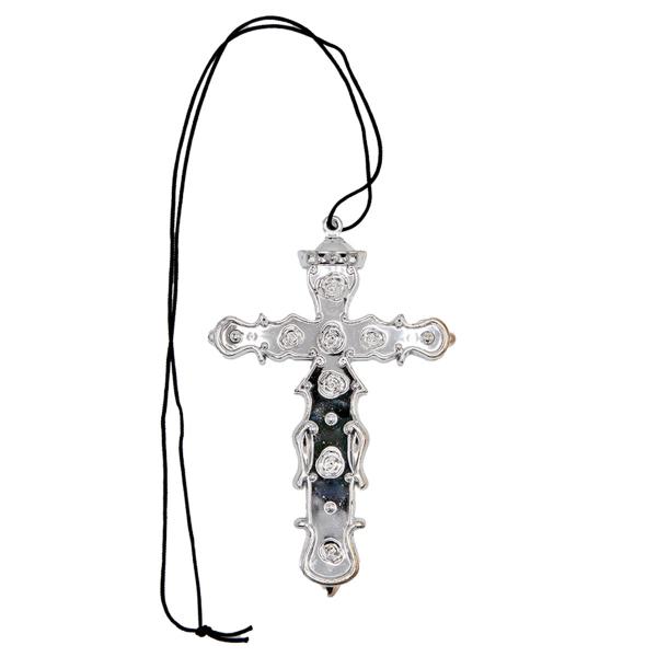 Halsband med Silvrigt Kors