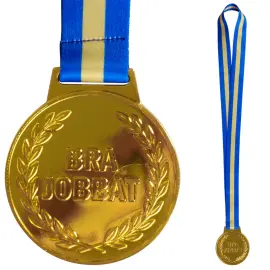 Guldmedalj med Band Bra Jobbat 6,3 cm