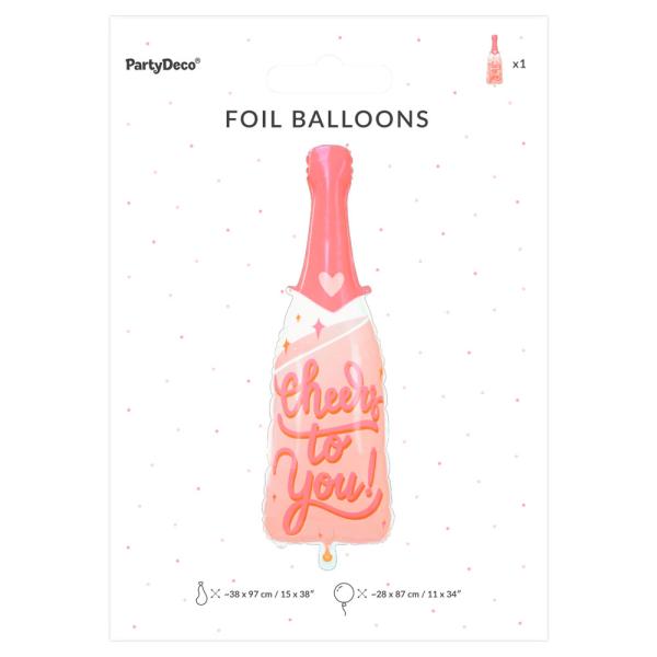 Folieballong Flaska Cheers To You