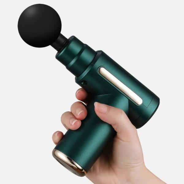 Massagepistol med 4 Huvuden Svart