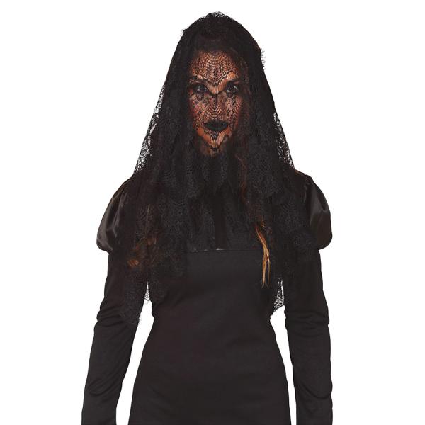 Mantilla Slöja Svart