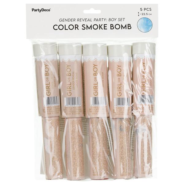 Rökbomb Blå 22,5 cm 5-pack