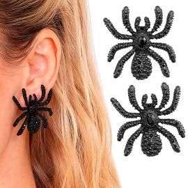 &Ouml;rh&auml;ngen Spindlar med Strass Svart