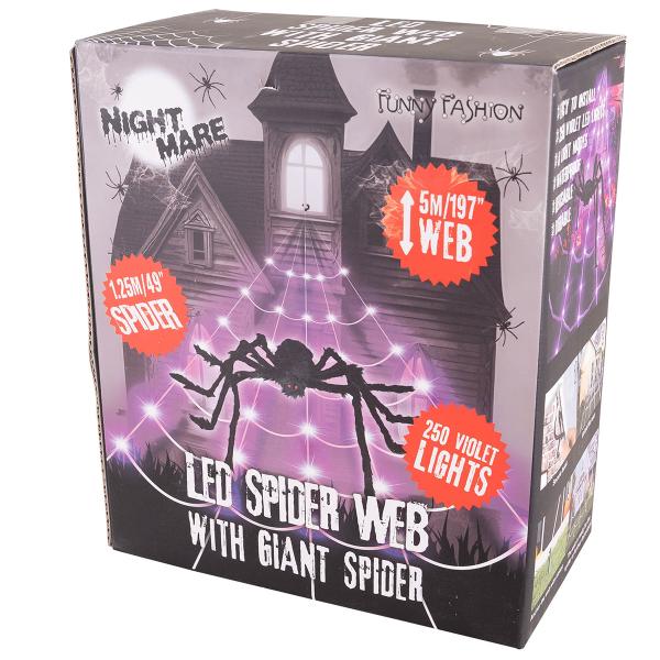 LED Spindelnät med Spindel 5 meter