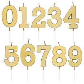 Sifferljus Metallic Guld 4,5 cm