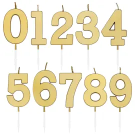 Sifferljus Metallic Guld 4,5 cm