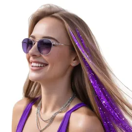 H&aring;rslingor Glitter Lila