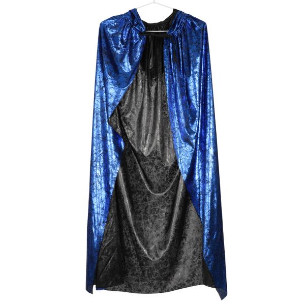 Shimmer Mantel med Luva Blå