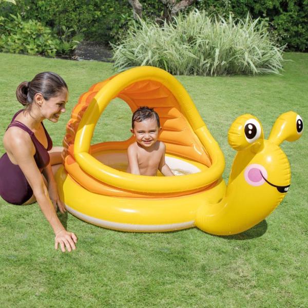 Gul Snigel Babypool med Tak