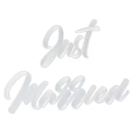 Just Married Tygmärken Vit