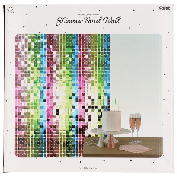 Backdrop Paljettpanel Northern Lights 30x30 cm 12-pack