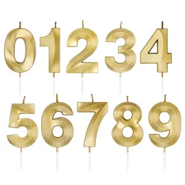 Sifferljus Metallic Guld 6 cm