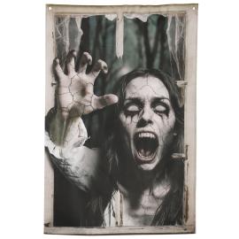 F&ouml;nsterdekoration Halloween Skr&auml;ckkvinna