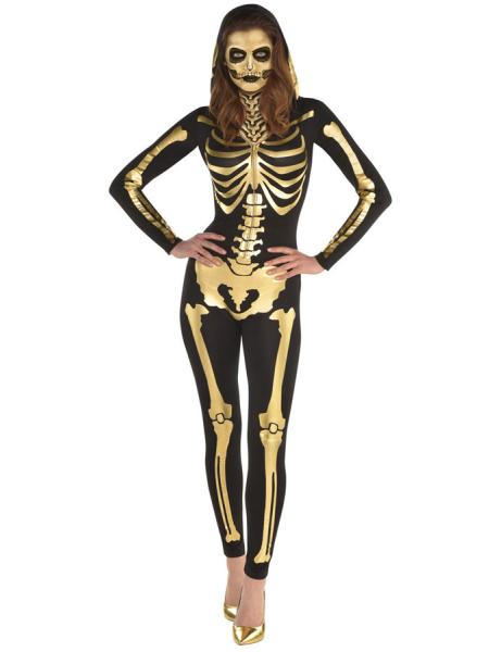 Guld Skelett Jumpsuit Dräkt