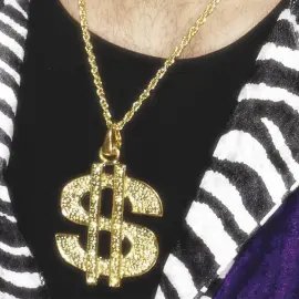 Dollartecken Halsband Guld