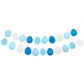 DIY Ballonggirlang Blå/Vit 21-pack