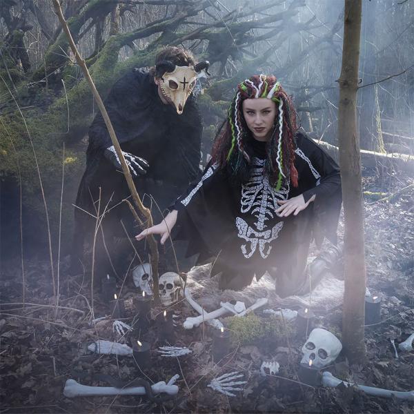 Dekorationsset Dödskalle & Ben