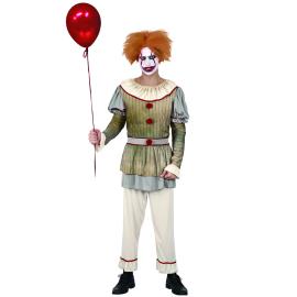Maskeraddr&auml;kt Clown Randig Barn