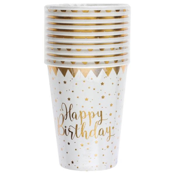 Pappmuggar Happy Birthday Stjärnor
