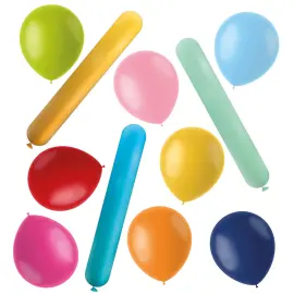Ballongmix Olika F&auml;rger & Former Matt 50-pack