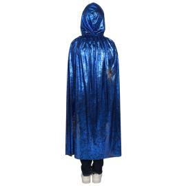 Shimmer Mantel med Luva Bl&aring;