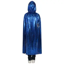 Shimmer Mantel med Luva Bl&aring;