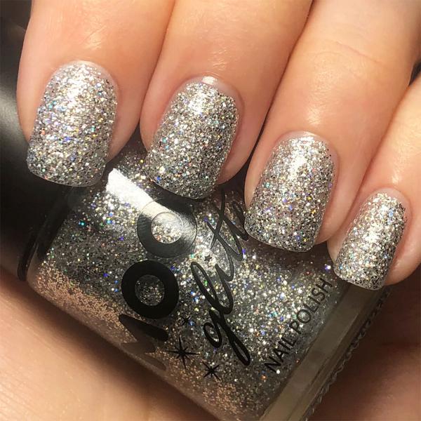Moon Glitter Holografiskt Nagellack Silver